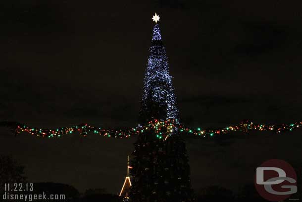 Since there were no fireworks they run another Wintertime Enchantment Holiday Lighting segment then the White Christmas snowfall