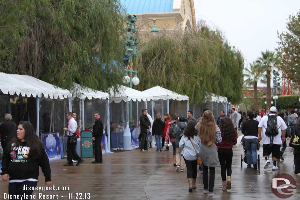 A wider picture of the radio tents.