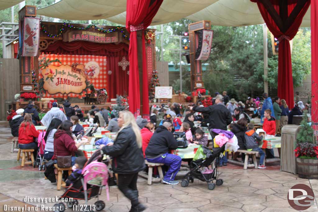 The seating area was full of guests waiting for the Billies (or coloring).