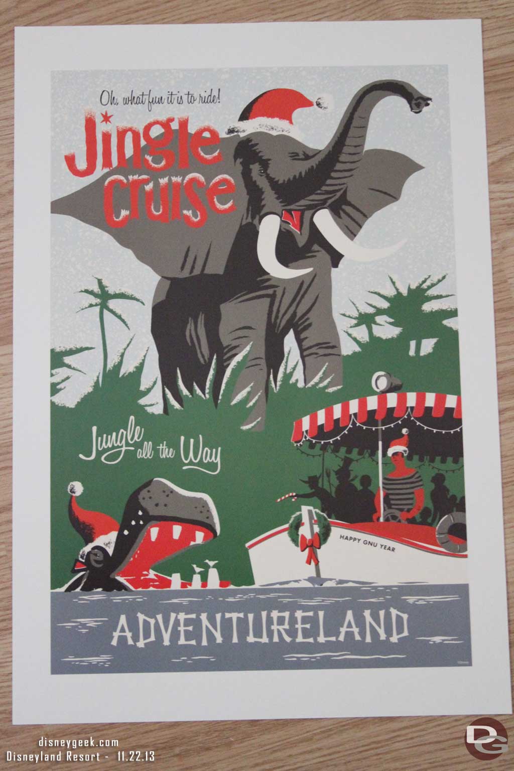 The Jingle Cruise poster was available as part of the Limited Time Magic Promotion