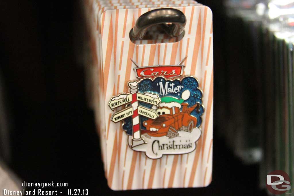 A couple Holiday pins in Cars Land