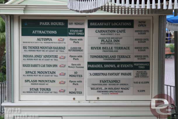 The wait times around 8:50am