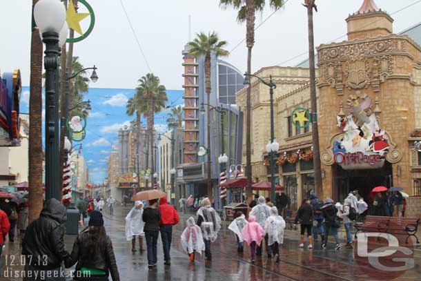 Hollywood Blvd, still raining..