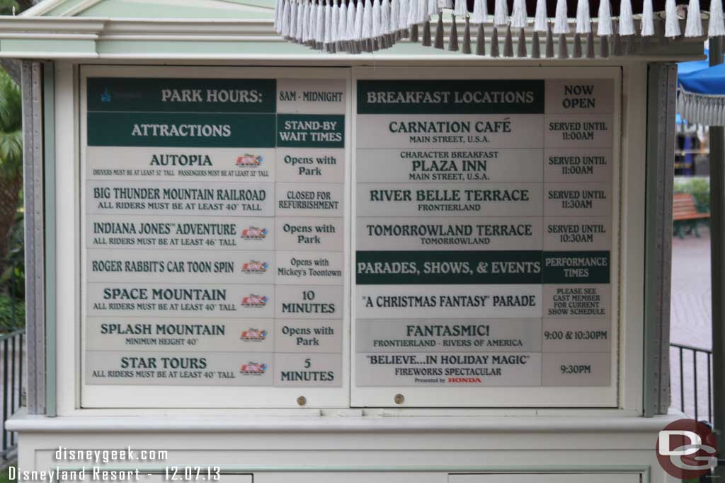 The wait times around 8:50am