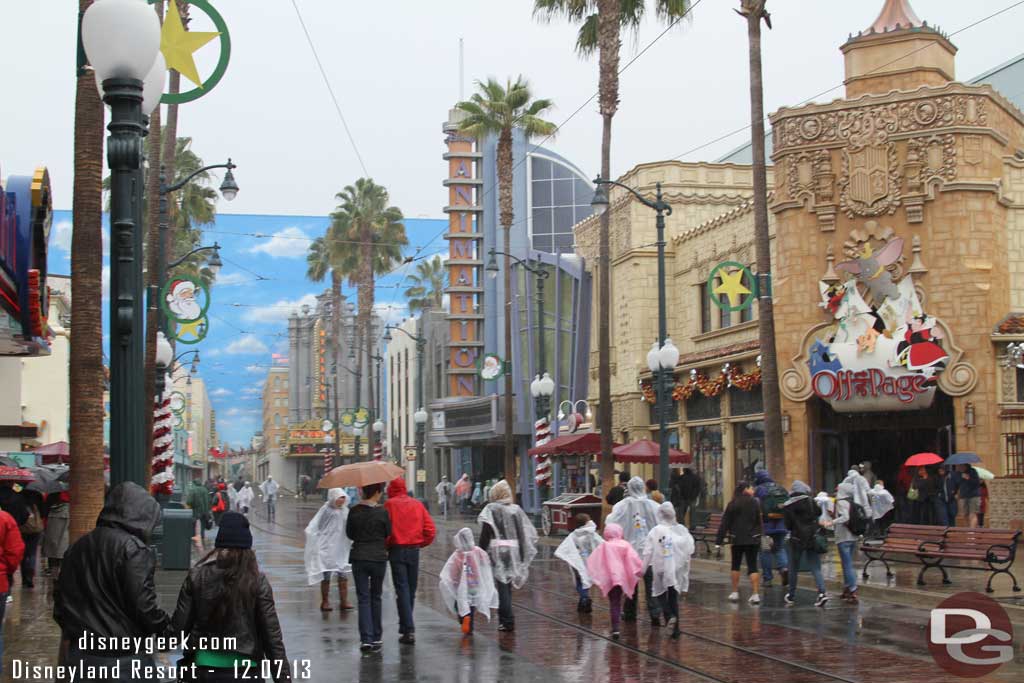 Hollywood Blvd, still raining..