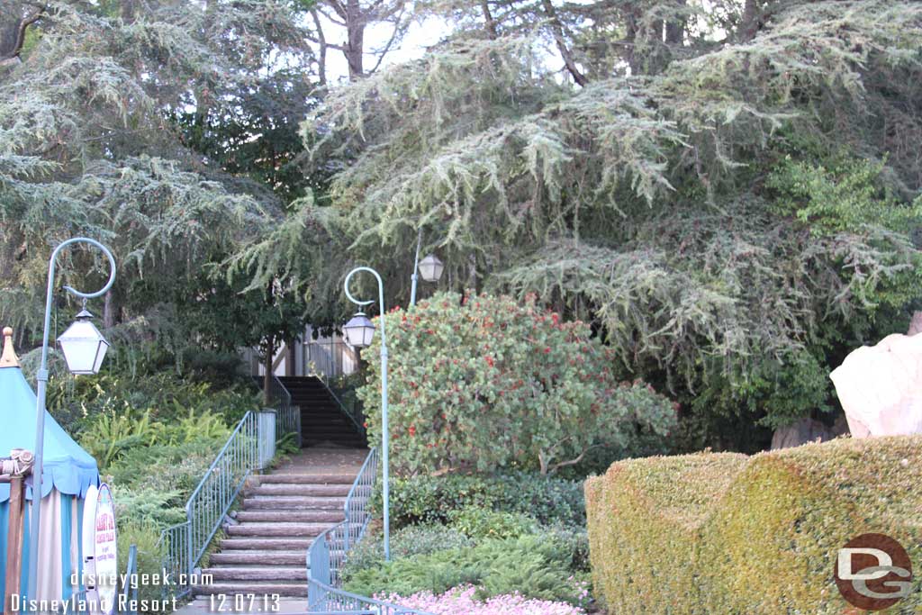 The word on the internet is the skyway station up behind the trees will be removed in the coming year.  You can only see a few glimpses of it.  Wonder if the trees will be cut back or just left as a forest.  