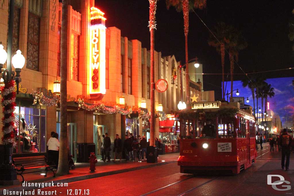 Walking down Hollywood Blvd.