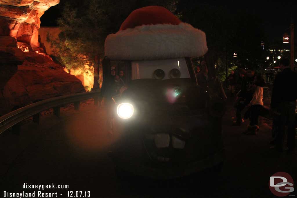 Santa Mater making his way to the Cozy Cone