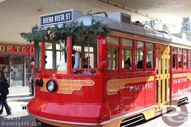 Passed by the Red Car on Buena Vista Street.