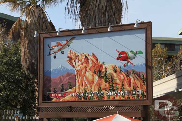 But the Planes crew is still on the billboard.