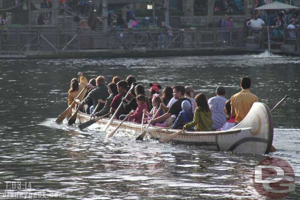 The canoes were open this afternoon