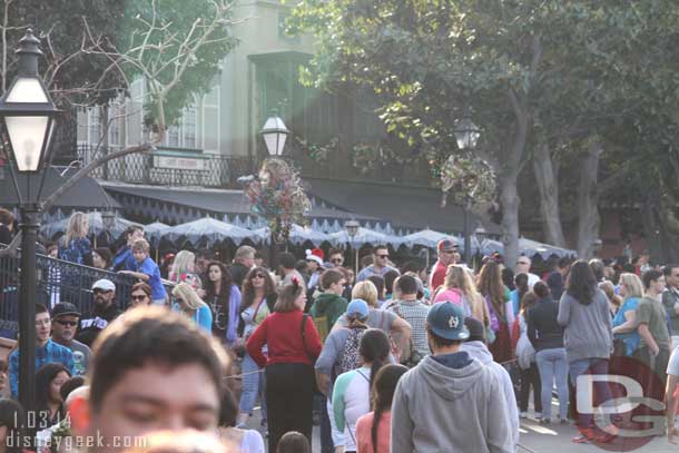 The queue took over a good portion of New Orleans Square.  I did not wade into the crowd..