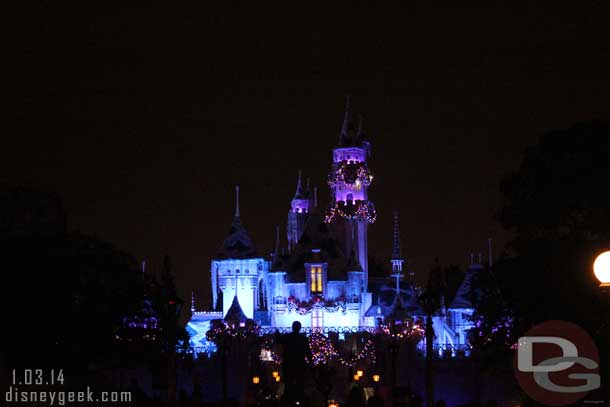 Back to Disneyland for the 7:30 Sleeping Beauty Winter Castle Wintertime Enchantment Moment.