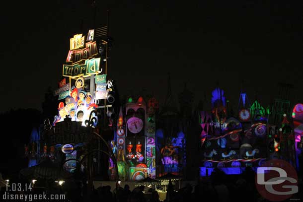 Next up Small World and its quarter hour projection show.