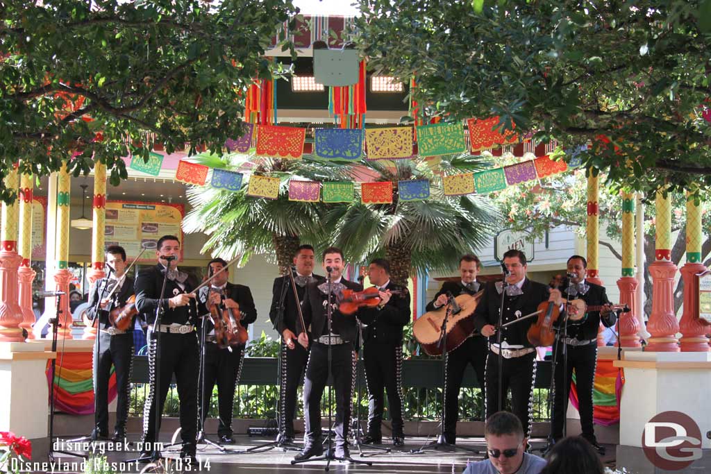 Mariachi Espectacular was performing on the Bandstand.