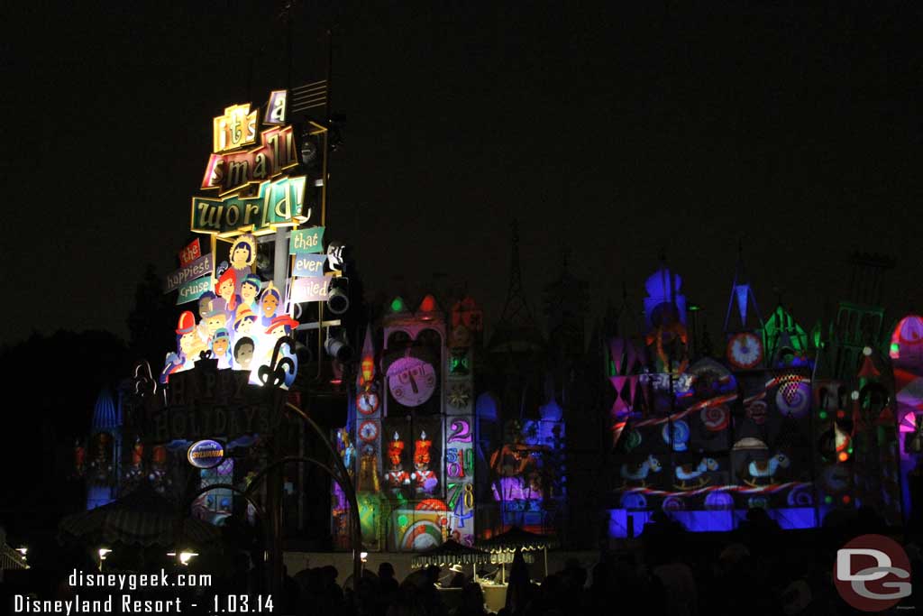 Next up Small World and its quarter hour projection show.