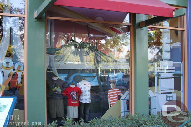 A Tomorrowland window in World of Disney featuring Space Mountain, the glare was terrible but you can sort of make it out.