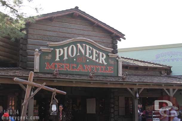 Frontierland decorations are down too.