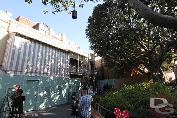 Walking around by the train exit and where the restrooms are, more walls and scaffolding.  Thought maybe they would use this time to close and renovate the restrooms too.