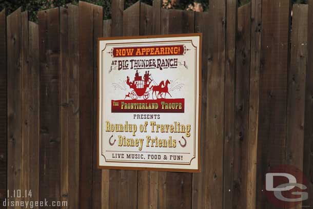 Something new at the Ranch started today.. will go check that out after a ride on the Mark Twain.