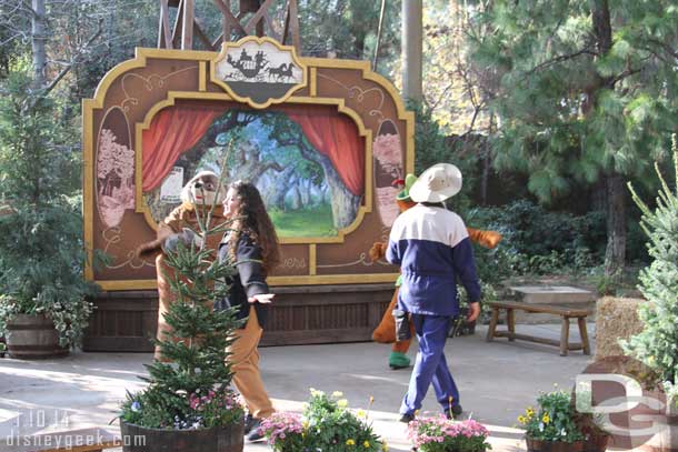 Since there were no crowds the characters had some free time and were dancing around with the other cast members.