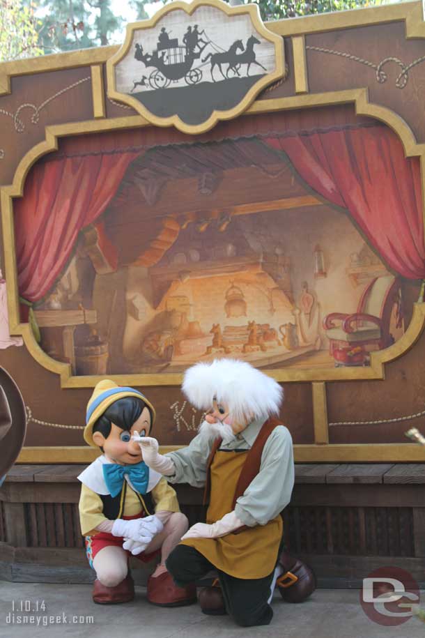 Pinocchio and Geppetto in the Kinfolk area.