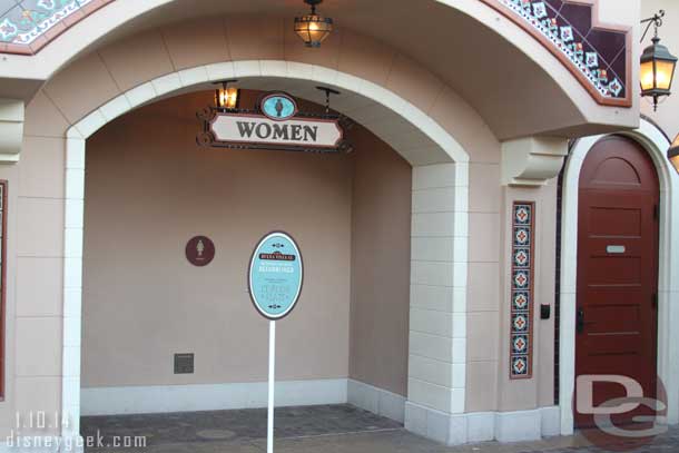 As are the restrooms at the entrance to the park.