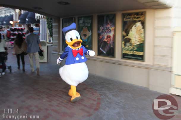 Back to Disneyland and crossed paths with Donald.