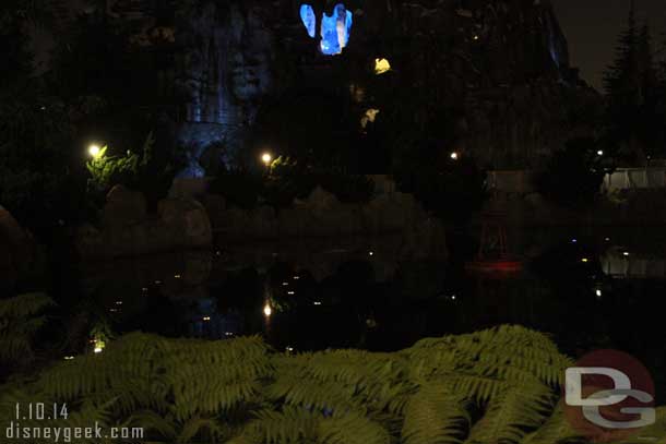 The sub lagoon is mostly dark, just some low lights on.