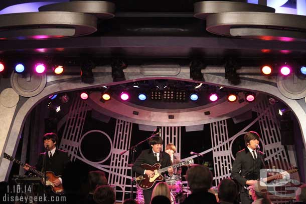 Tonight A Hard Days Night: A Tribute to the Beatles were performing at the Tomorrowland Terrace.