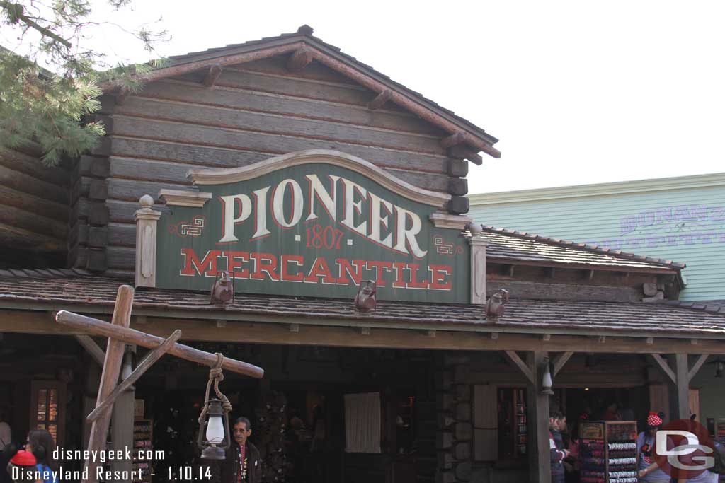 Frontierland decorations are down too.