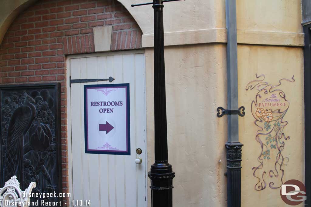 You cannot reach the rest rooms from the Pirates side you have to walk around to the train side to enter.