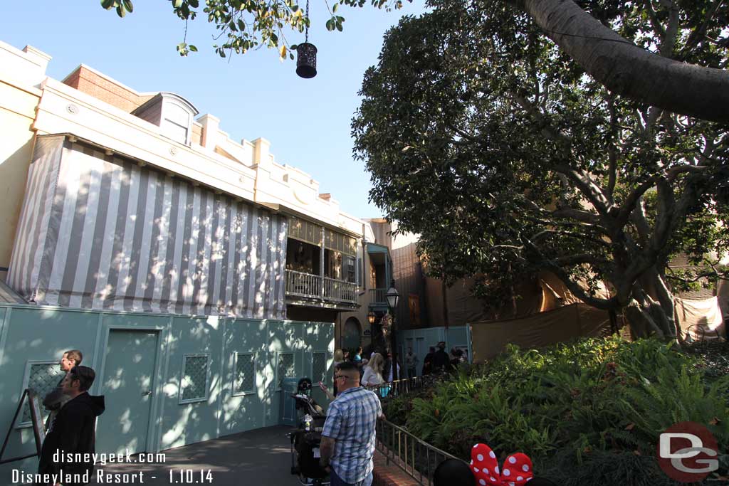 Walking around by the train exit and where the restrooms are, more walls and scaffolding.  Thought maybe they would use this time to close and renovate the restrooms too.