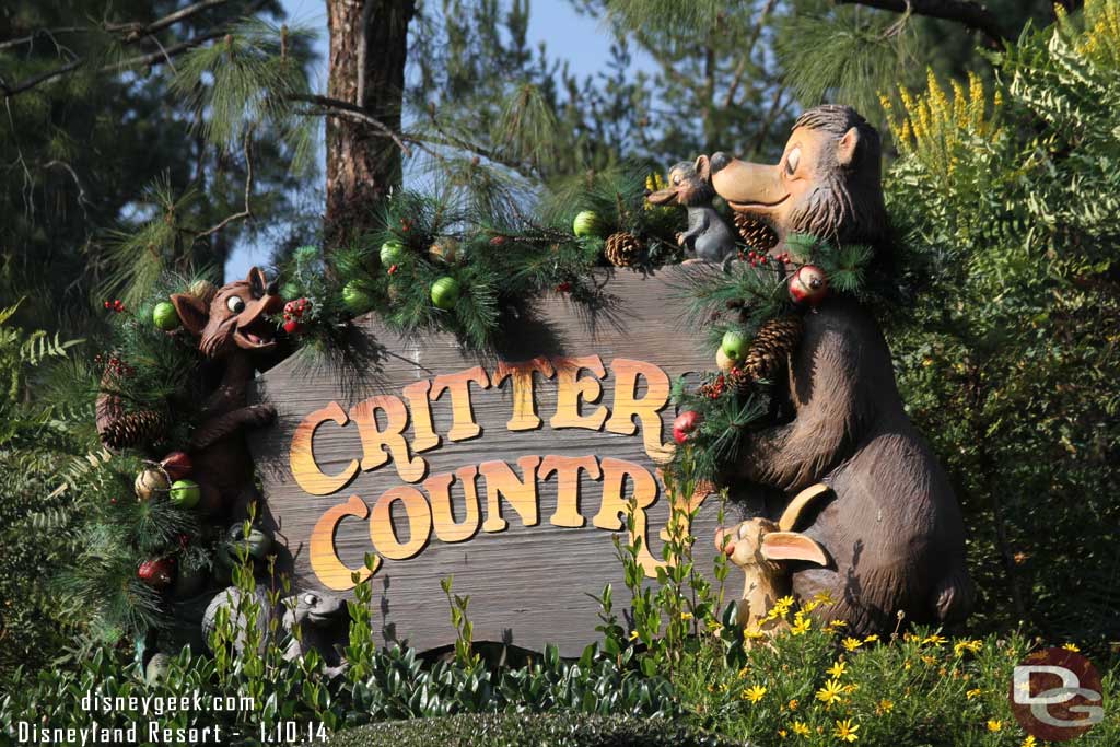 Critter Country still has Christmas decorations up.