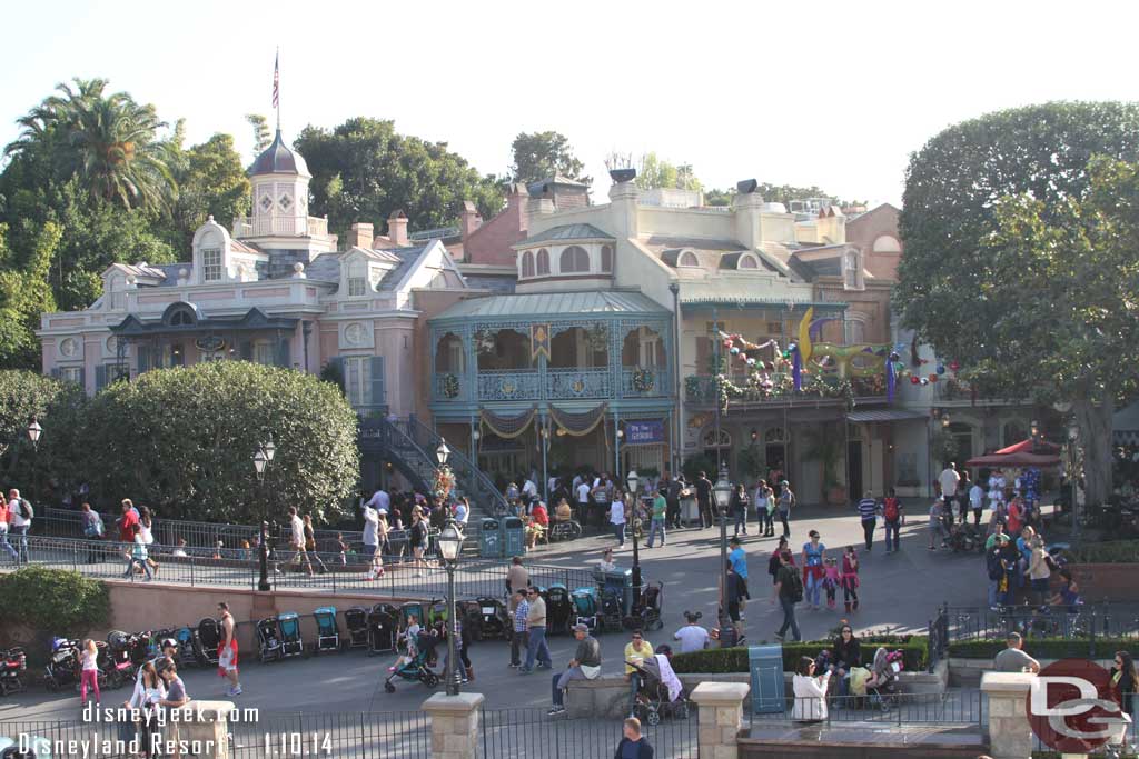 New Orleans Square was relatively quiet this afternoon.