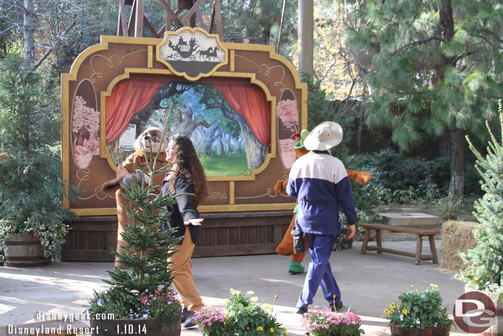 Since there were no crowds the characters had some free time and were dancing around with the other cast members.