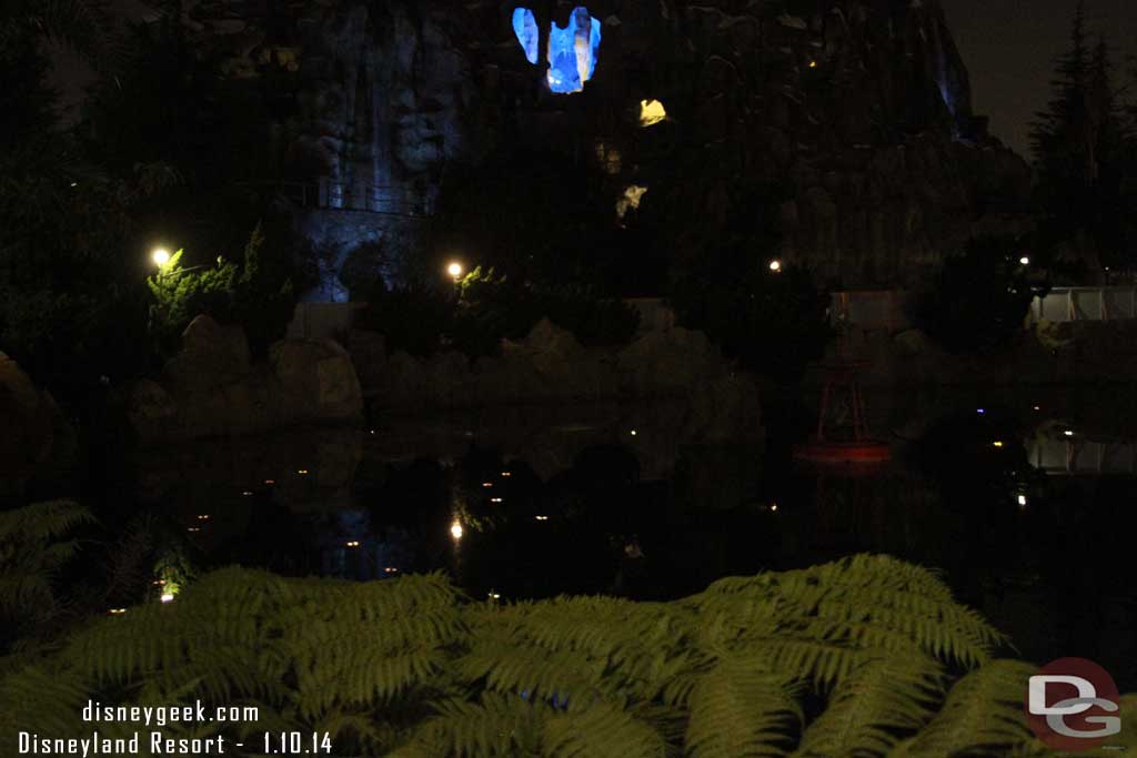 The sub lagoon is mostly dark, just some low lights on.