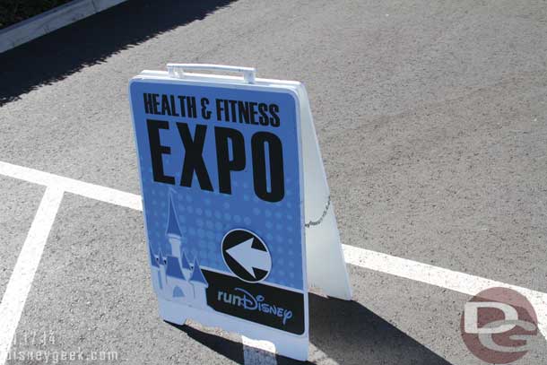 Plenty of signs directing people to the Expo.