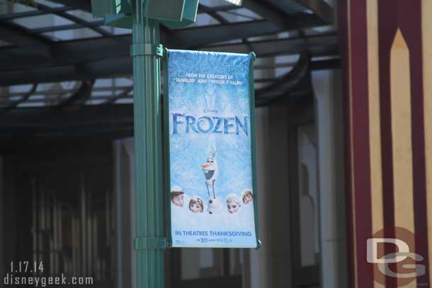 Frozen banners are back around the AMC theaters.