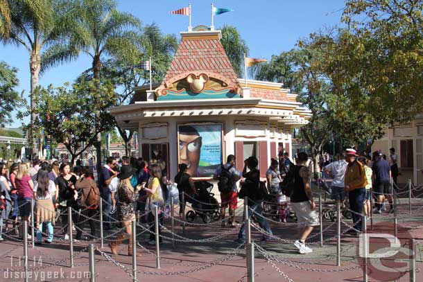 The lines were mild at the ticket booths.