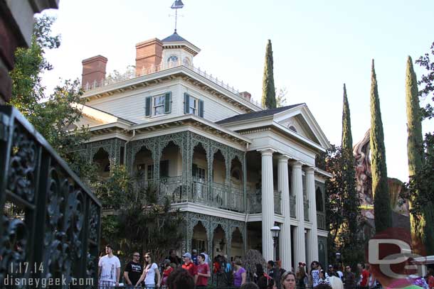 The Haunted Mansion was open today, a day early, as a soft opening.  The wait was 35 minutes so I passed this time by.