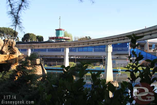 This week more walls are up but not much else was visible.  Notice they now go all the way around the Monorail platform area.