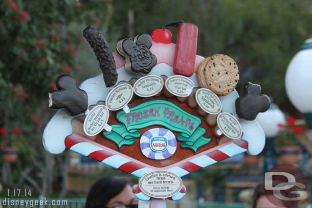 The current frozen treats in Toontown.