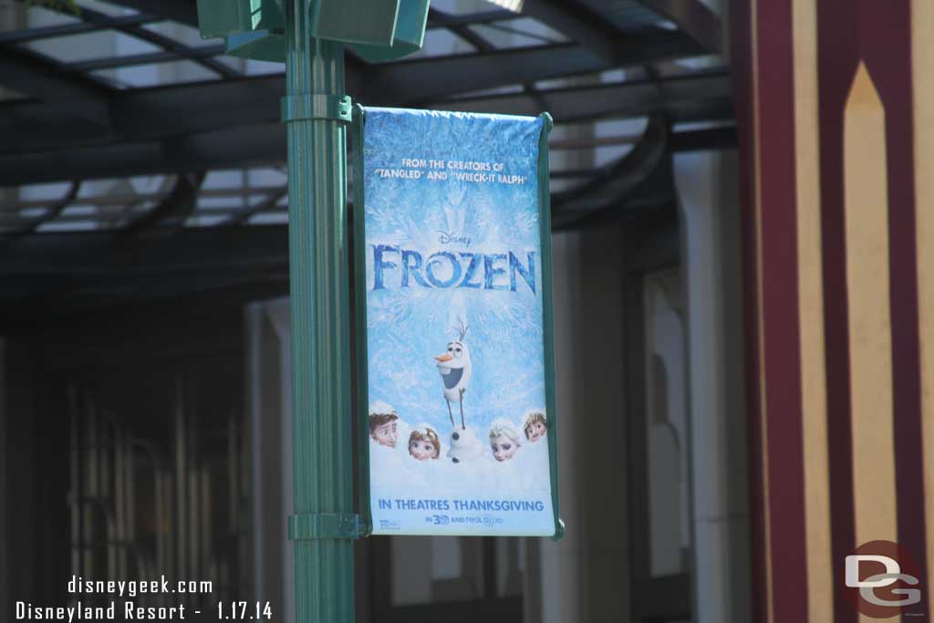 Frozen banners are back around the AMC theaters.