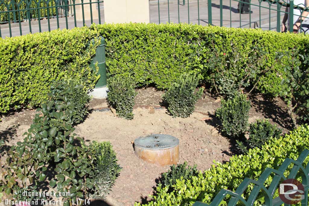 Some new plants around the fountains.