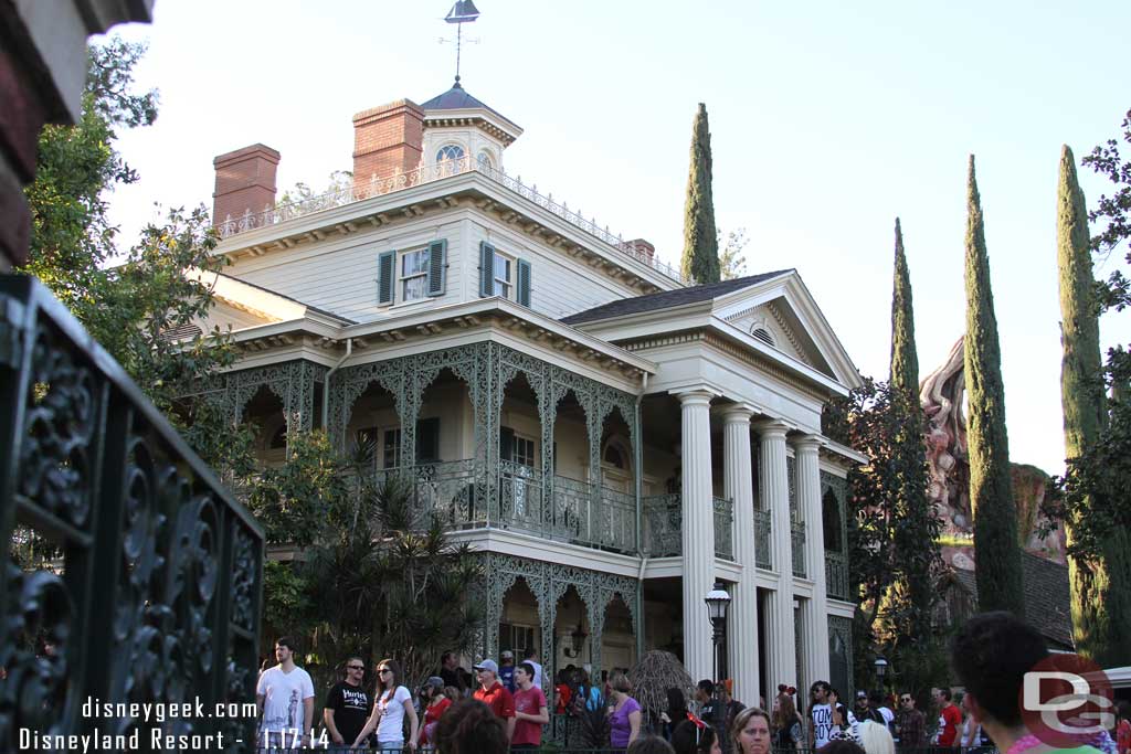 The Haunted Mansion was open today, a day early, as a soft opening.  The wait was 35 minutes so I passed this time by.