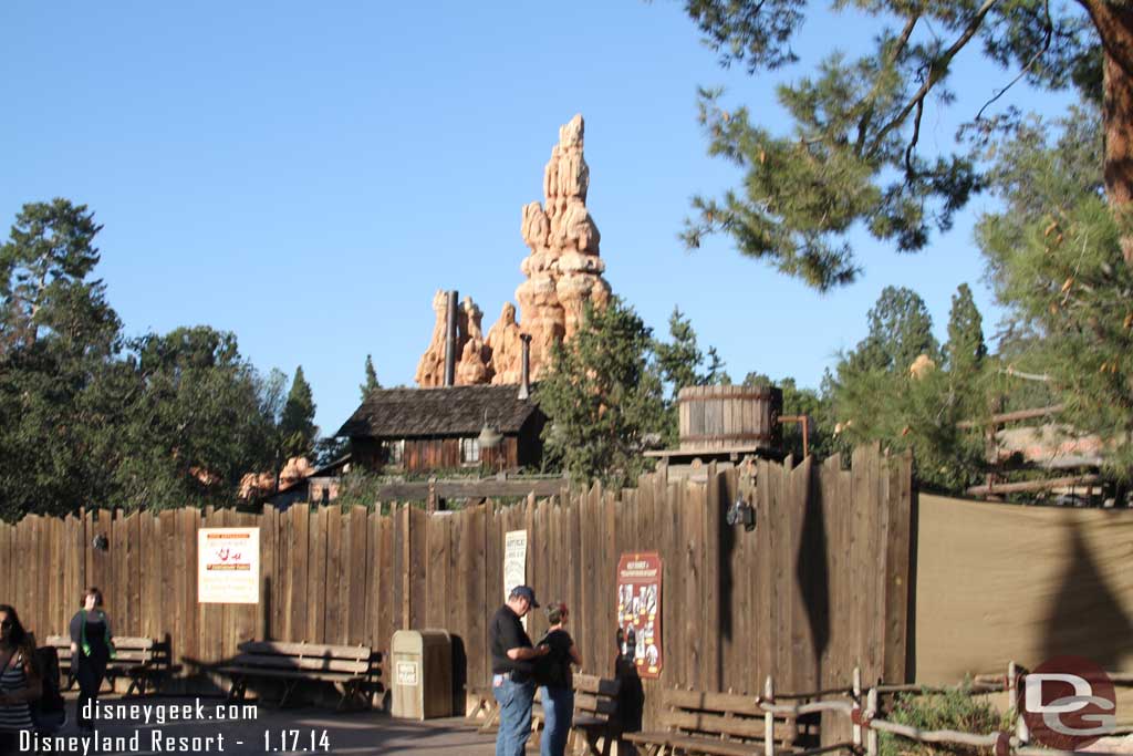 All was quiet over at Big Thunder this afternoon.