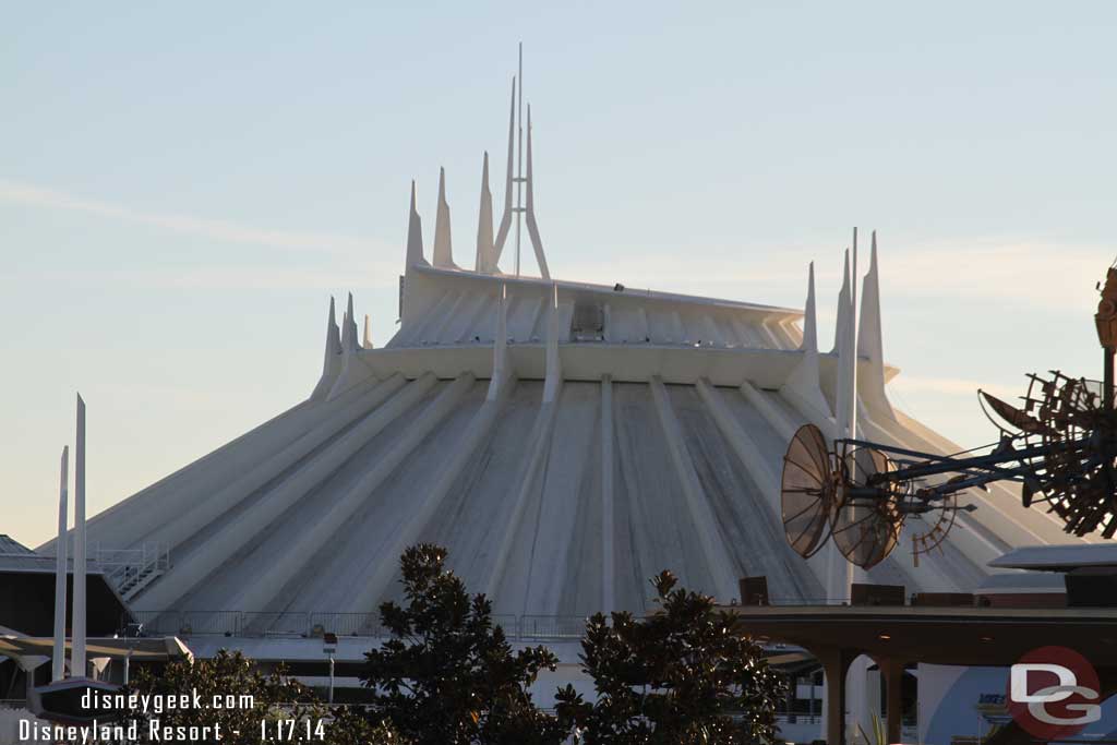 Space Mountain has not been cleaned yet. 