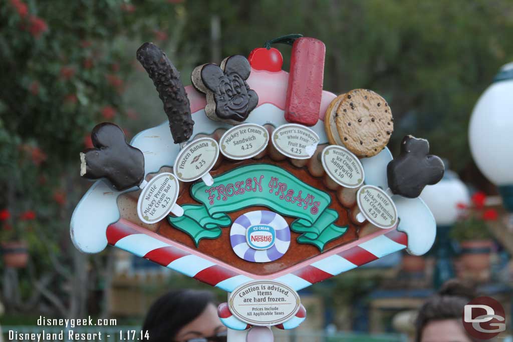 The current frozen treats in Toontown.