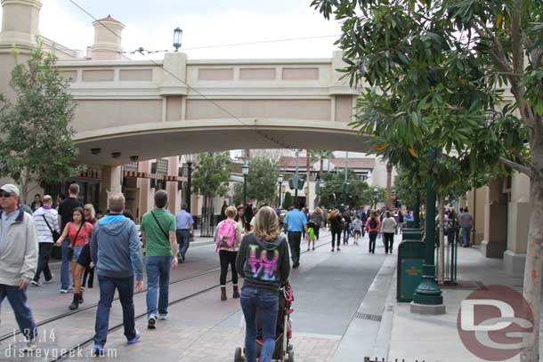 First stop today, DCA.  Buena Vista Street had a fair number of guests moving about.